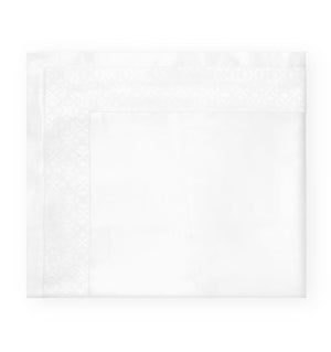 White Giza 45 Quatrefoil Flat Sheet by Sferra | Fig Linens and Home