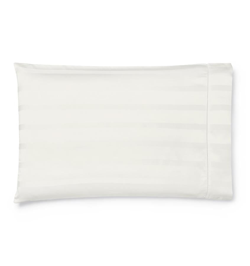 Ivory Giza 45 Stripe Sateen Pillowcase by Sferra | Fig Linens 