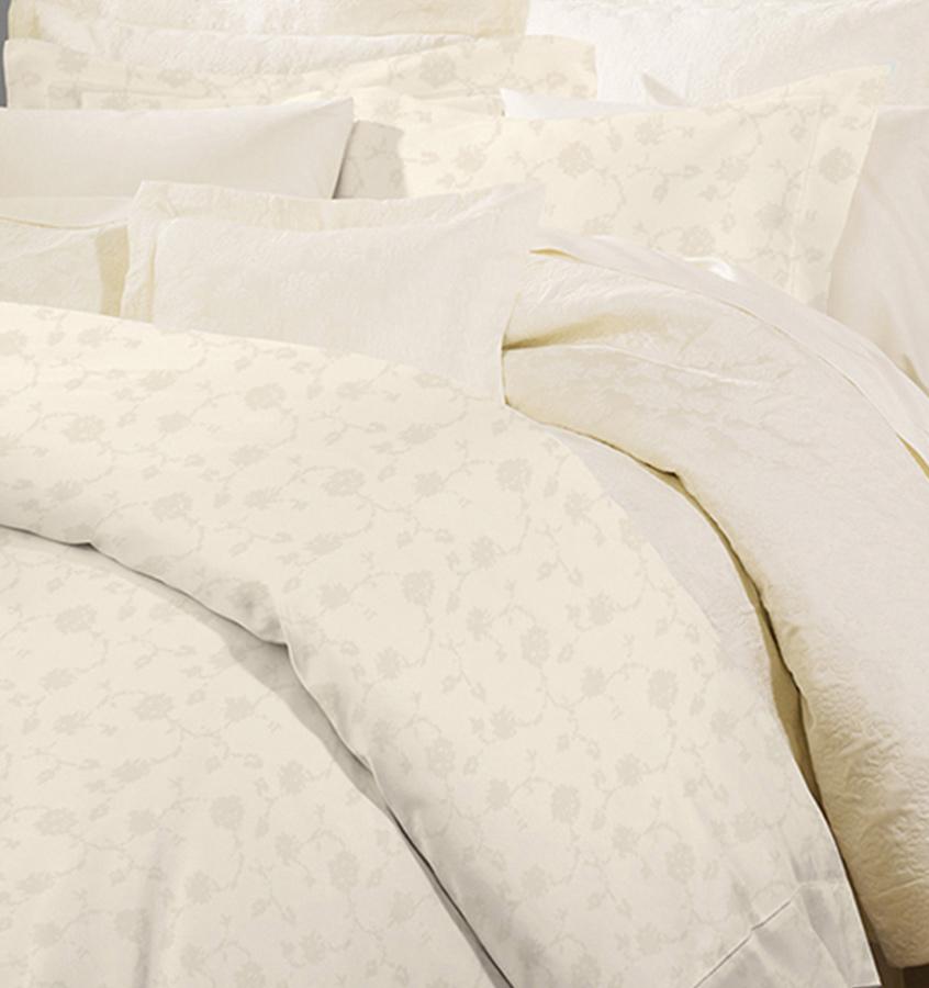 Giza 45 Ivory Jacquard Luxury Sheets by Sferra | Fig Linens