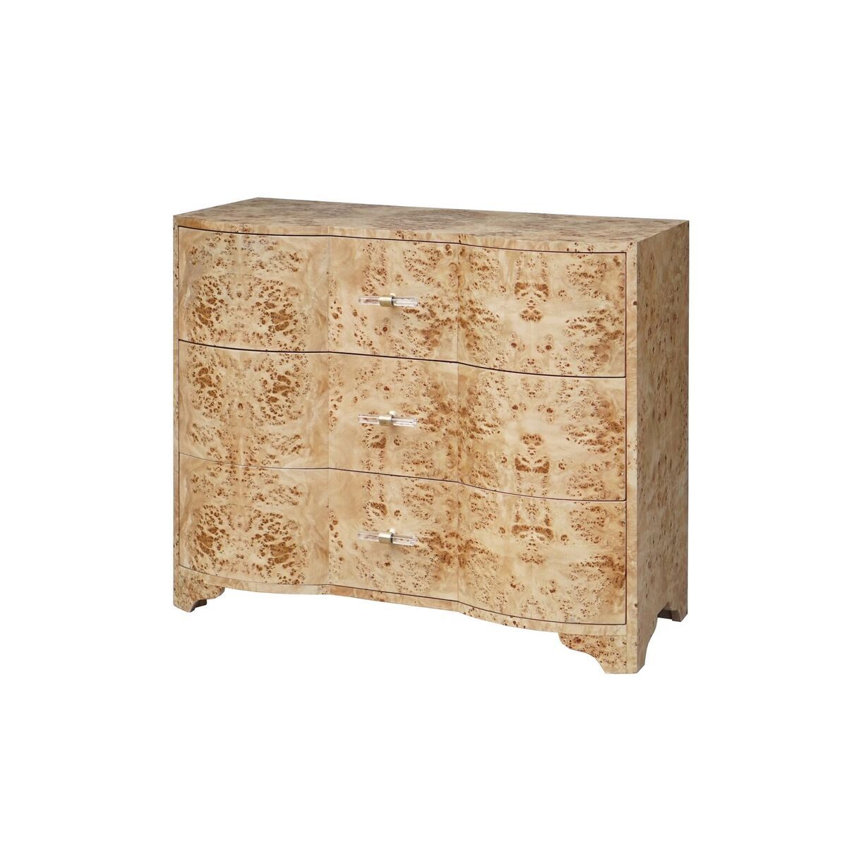Burl Wood 3 Drawer Chest by Worlds Away | Fig Linens and Home