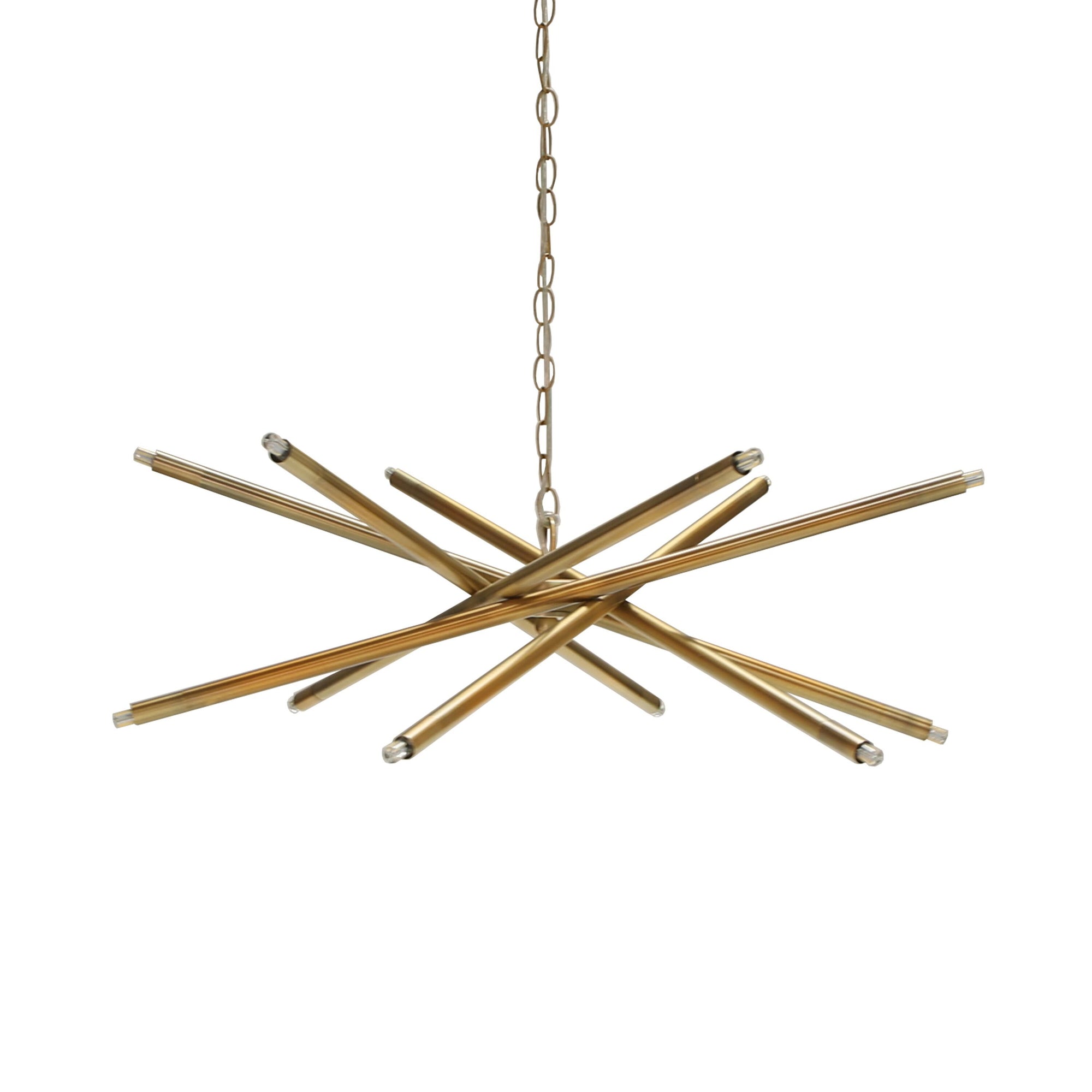 Antique Brass Contemporary Chandelier by Worlds Away | Fig Linens