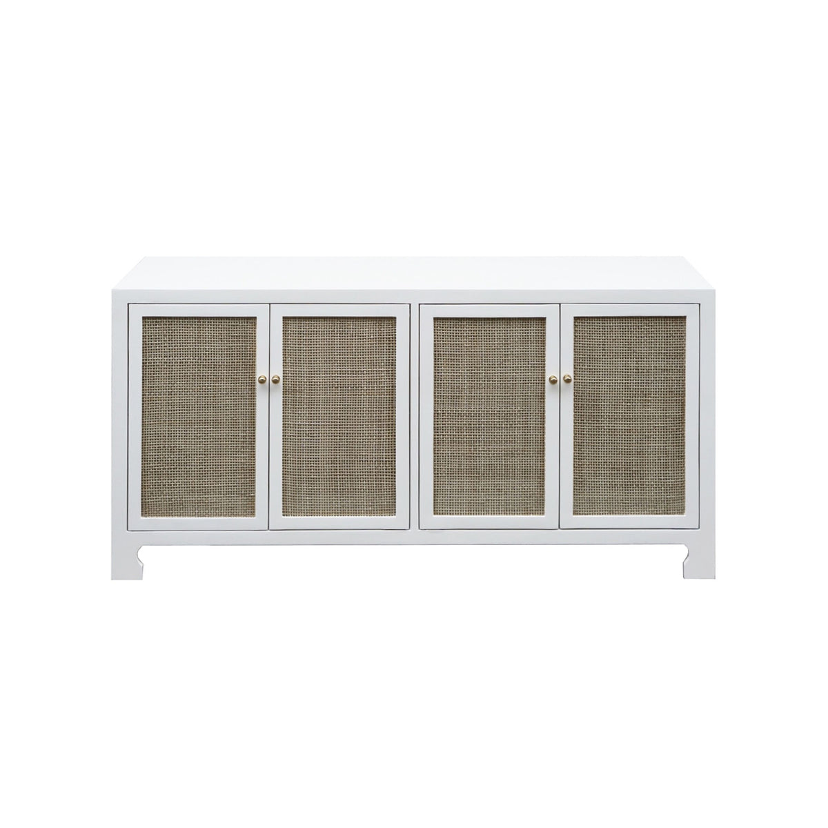 White Cabinet with Cane Doors by Worlds Away | Fig Linens