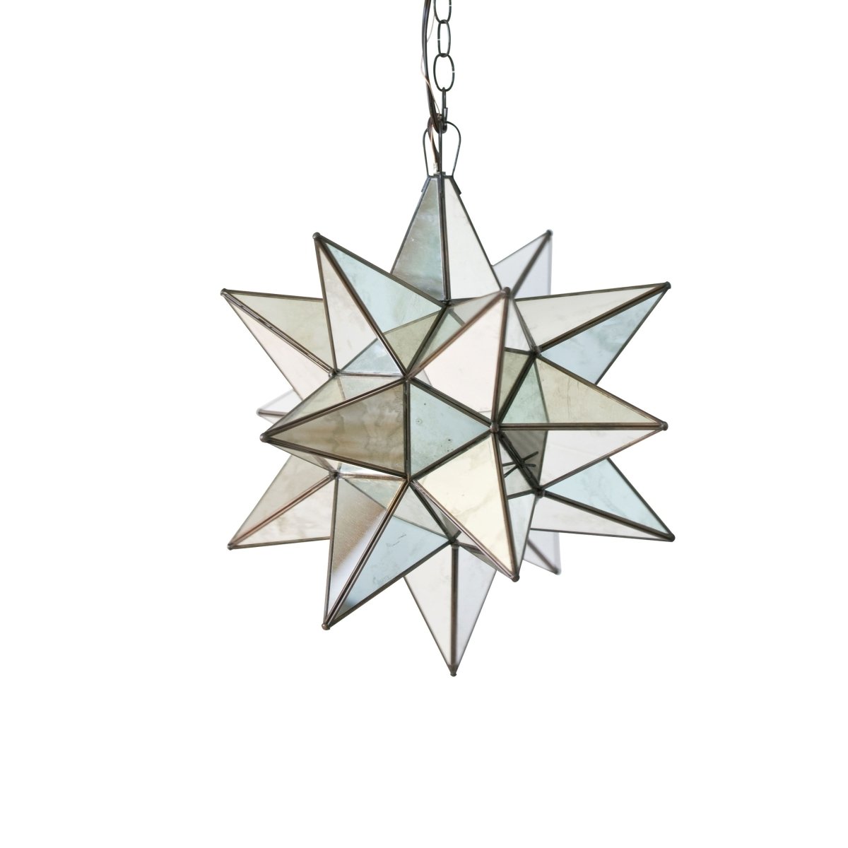 Large Antique Mirror Star Chandelier by Worlds Away | Fig Linens and Home