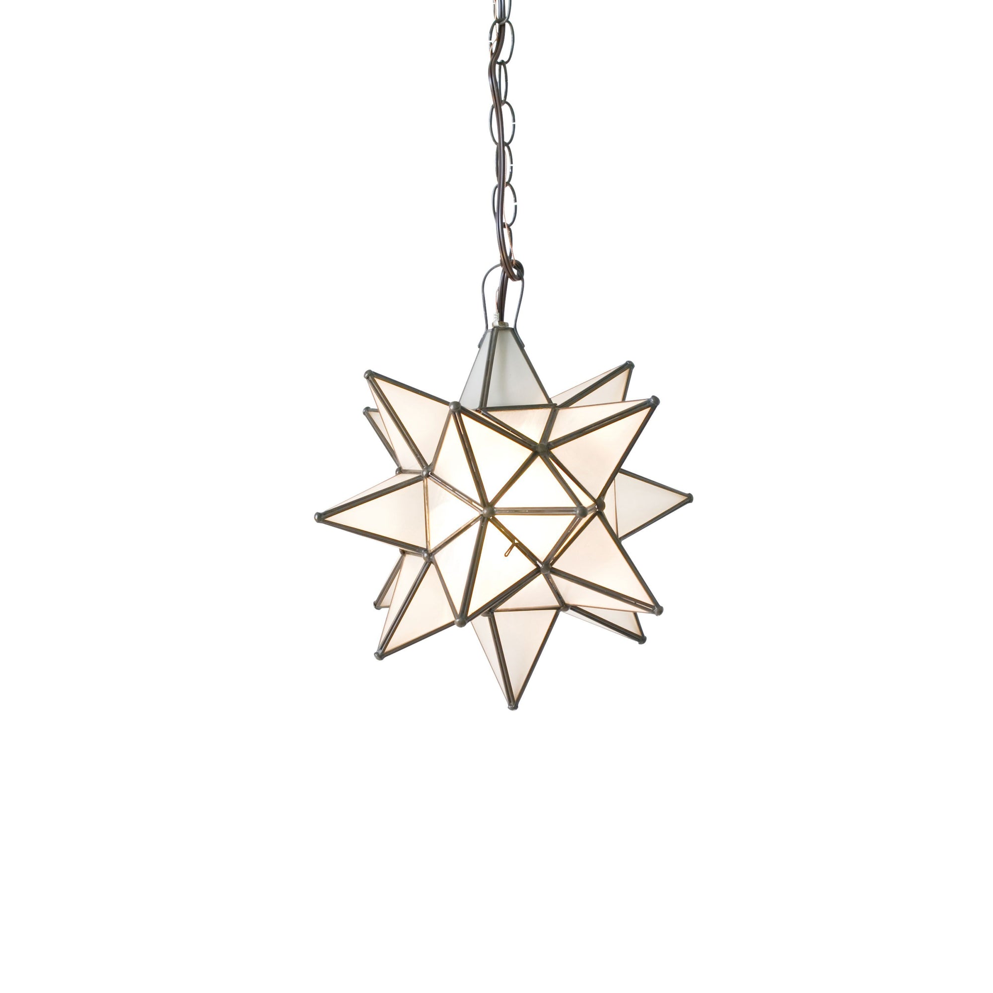 Large Frosted Glass Star Chandelier by Worlds Away | Fig Linens and Home
