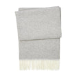 Agora Galet Light Gray Cashmere Throw by Yves Delorme | Fig Linens 