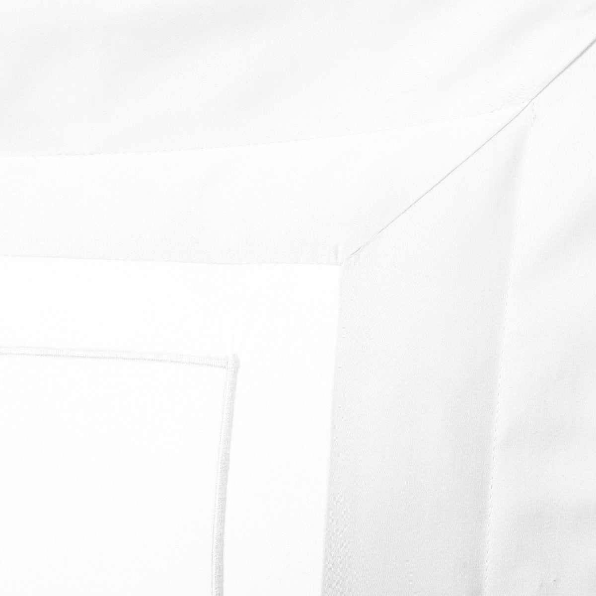 Fig Linens - Yves Delorme Lutece Blanc Bedding - White Shams - details