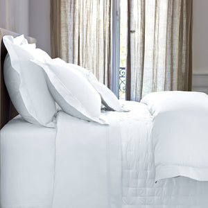 Triomphe Blanc Quilted Coverlet by Yves Delorme | Fig Linens