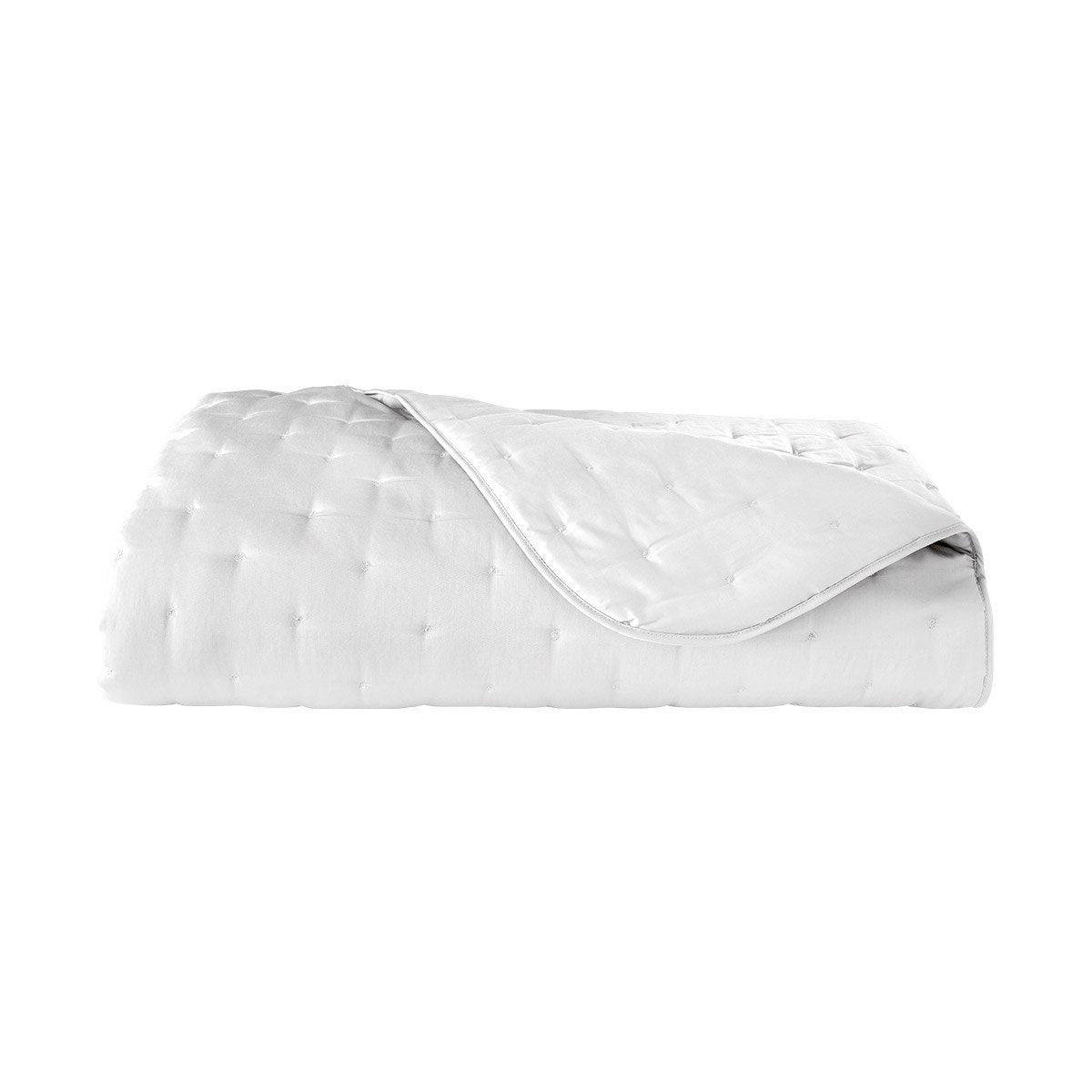 Fig Linens - Yves Delorme Triomphe Blanc Bedding - White Quilted Coverlet