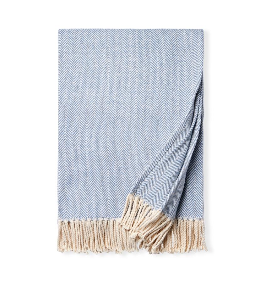Celine Cadet Throw by Sferra - Shop Cotton Throws at Fig Linens