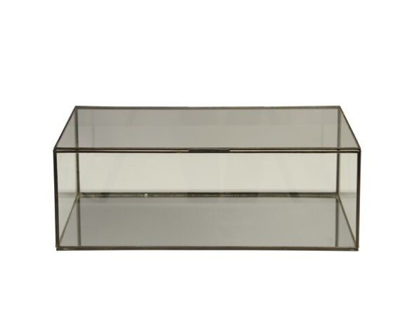 Rectangular Clear Glass Decorative Box by Worlds Away | Fig Linens and Home