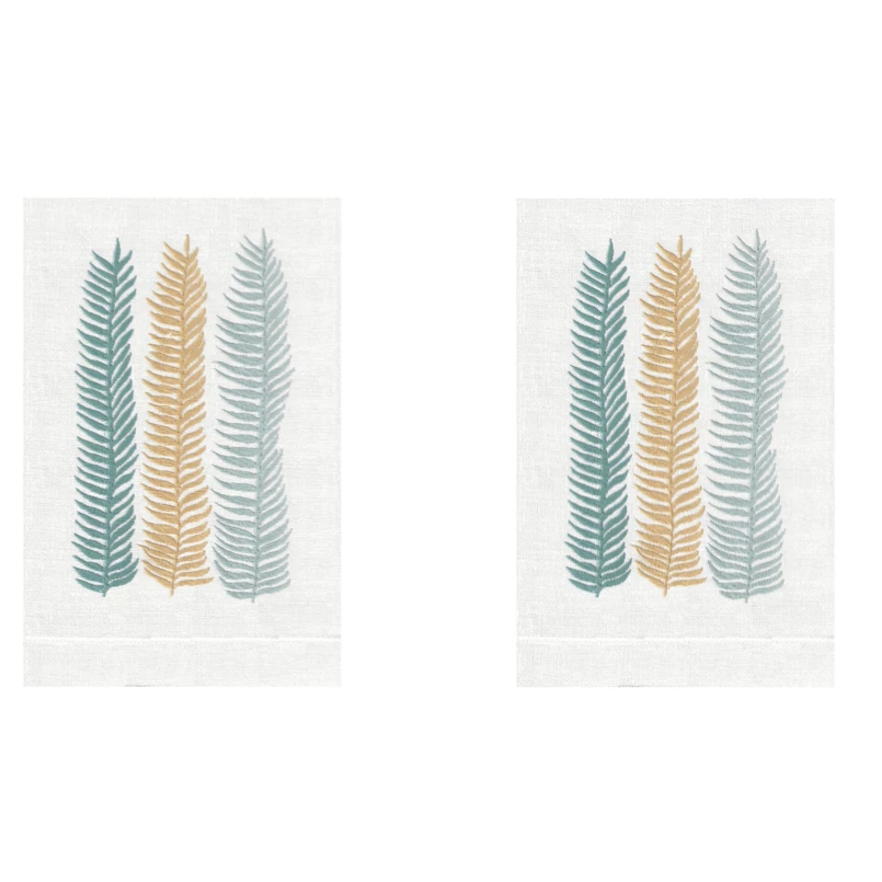 Palm Kelp Linen Guest Towels (Set of 2) | Fig Linens and Home