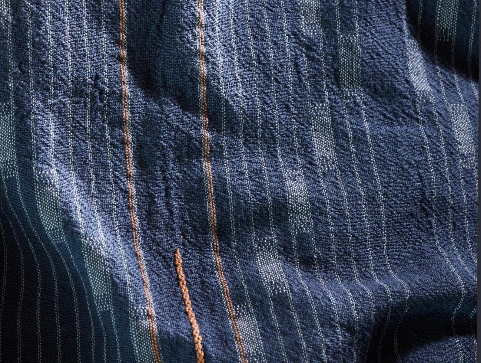 Fig Linens - Coyuchi Organic Bedding - Morelia Moonlight Blue Bedding 