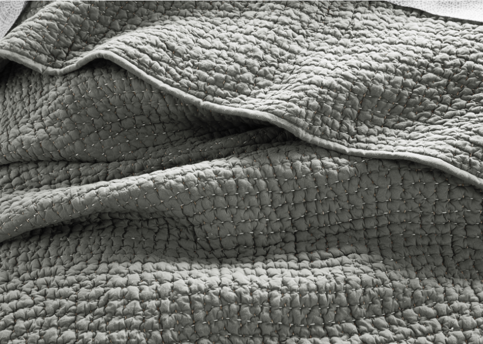 Slate Pebbled Organic Quilts & Shams by Coyuchi | Fig Linens