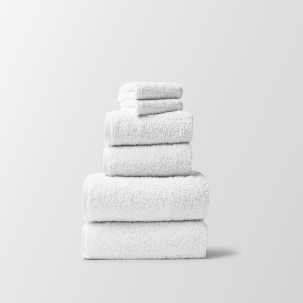 Coyuchi Cloud Loom Alpine White Organic Bath Towels | Fig Linens