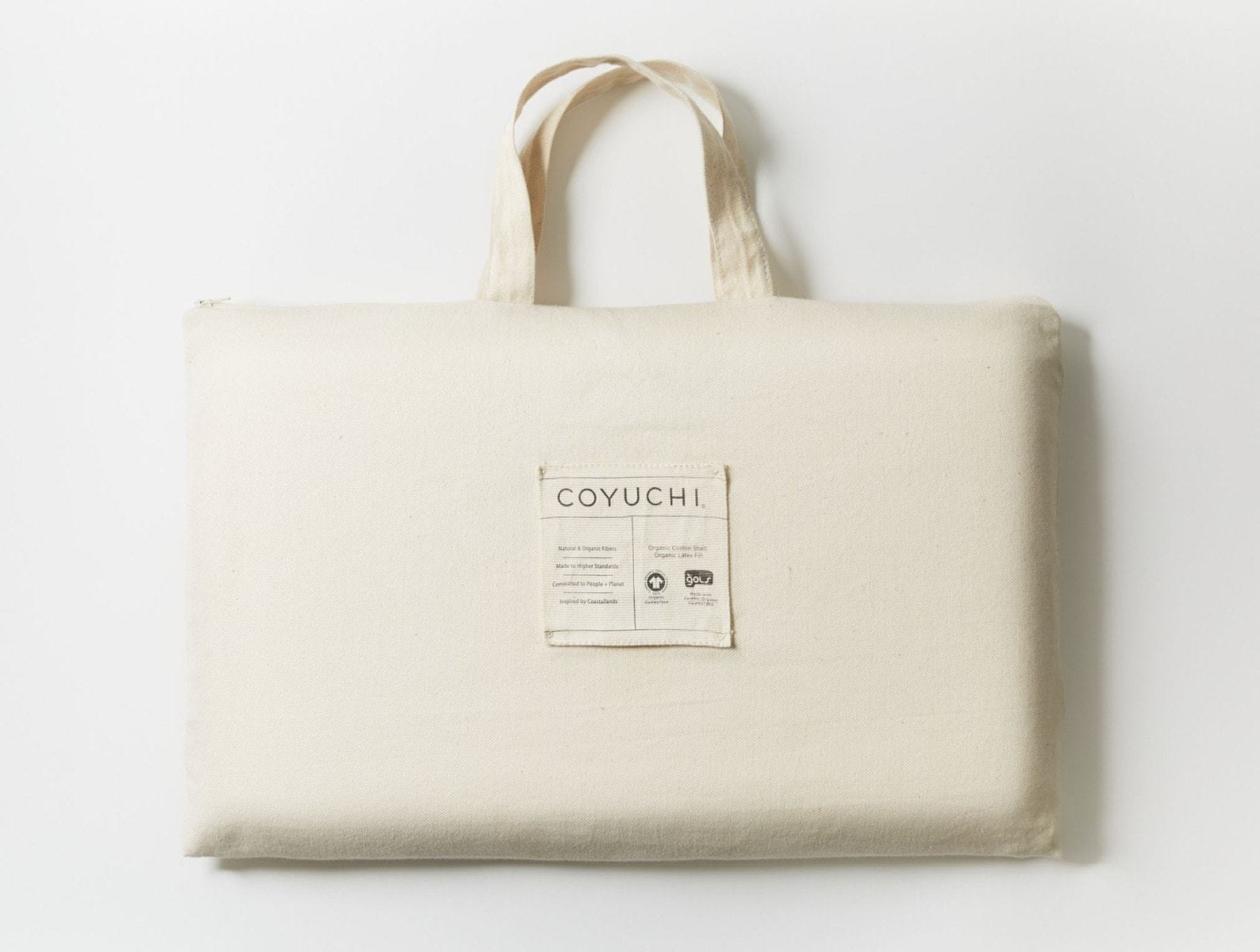 Fig Linens - Coyuchi Organic Latex Sleeping Pillows in packaging