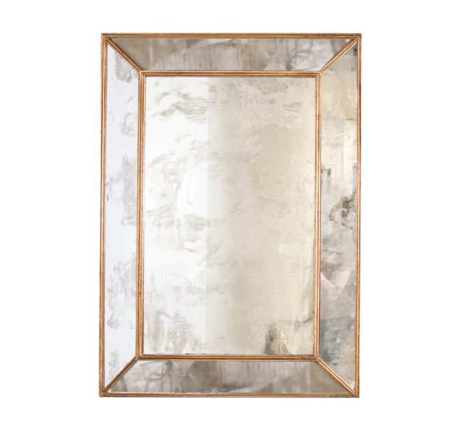 Dion Antique &amp; Gold Leaf Mirror by Worlds Away | Fig Linens 