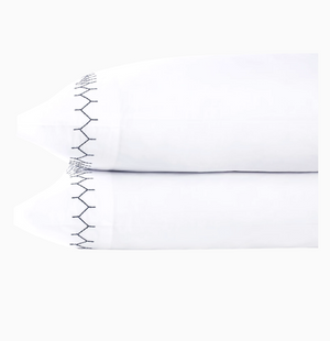 fig linens - john robshaw bedding - ink stitched pillowcases