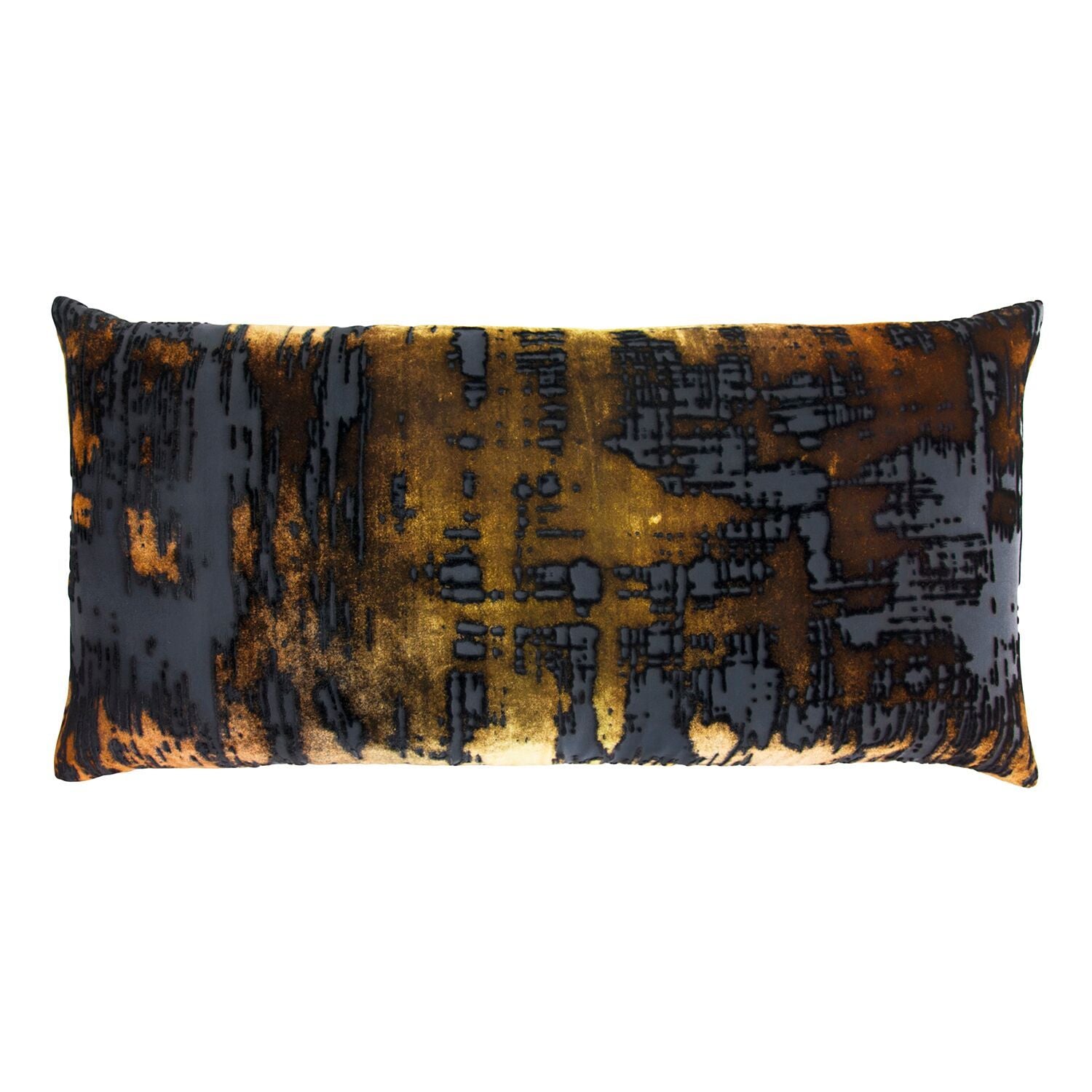 Fig Linens - Brush Stroke Copper Ivy Velvet Pillows Kevin O'Brien Studio