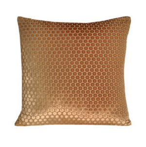 Dots Velvet Gold Beige Pillows by Kevin O'Brien Studio | Fig Linens