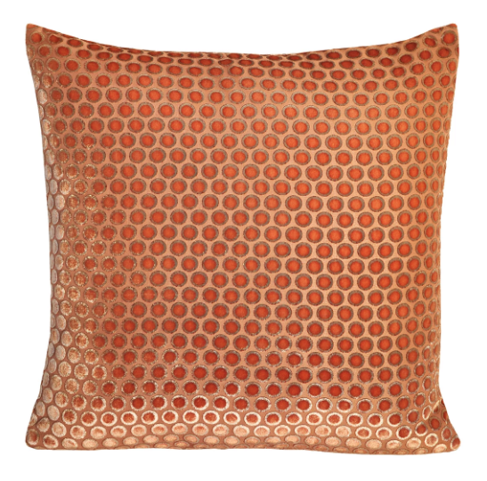 Dots Mango Velvet Pillows by Kevin O&#39;Brien Studio | Fig Linens