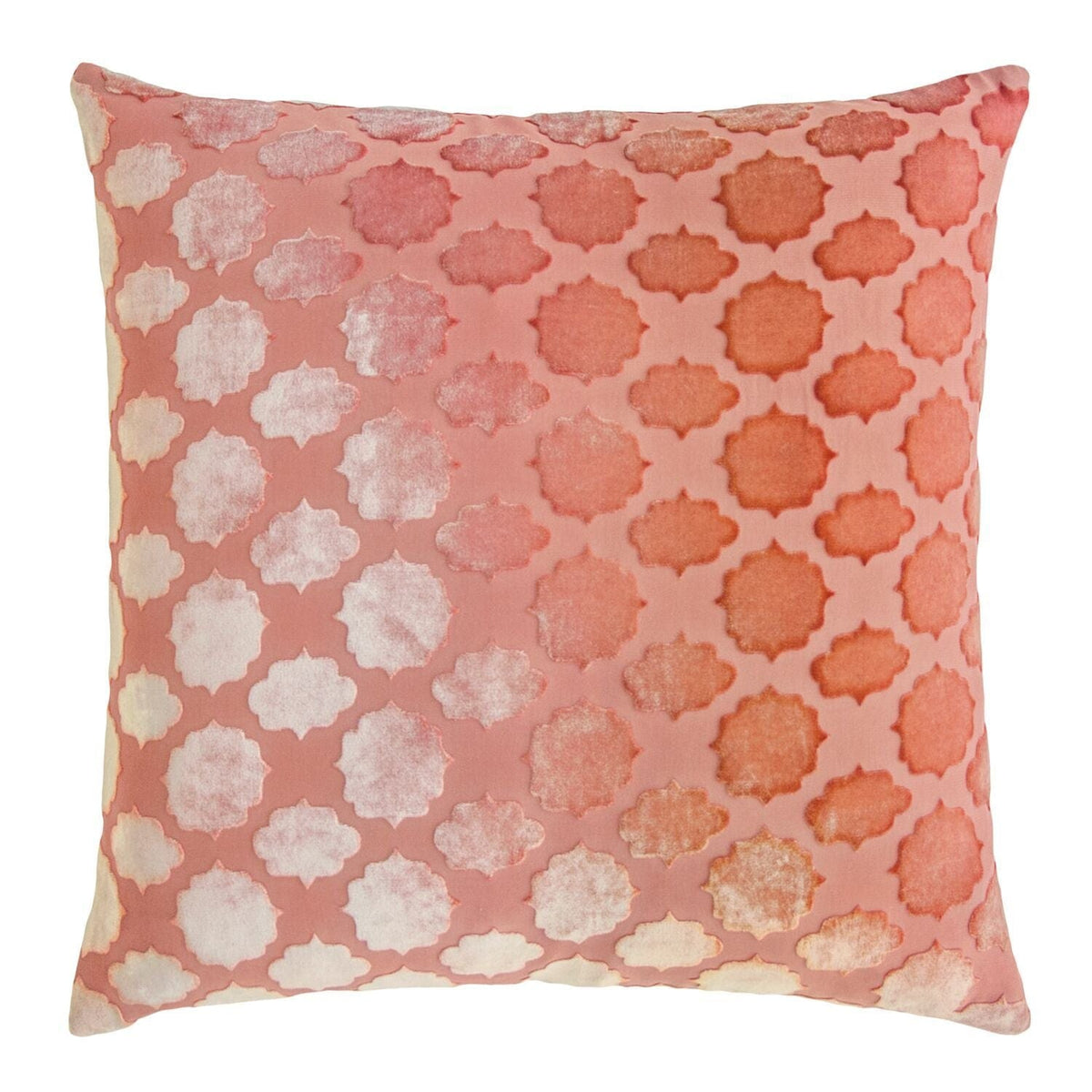 Mod Fretwork Mango Velvet Pillows by Kevin O&#39;Brien Studio | Fig Linens