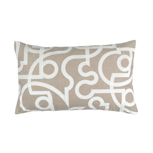 Geo Raffia Lumbar Pillow by Lili Alessandra | Fig Linens and Home