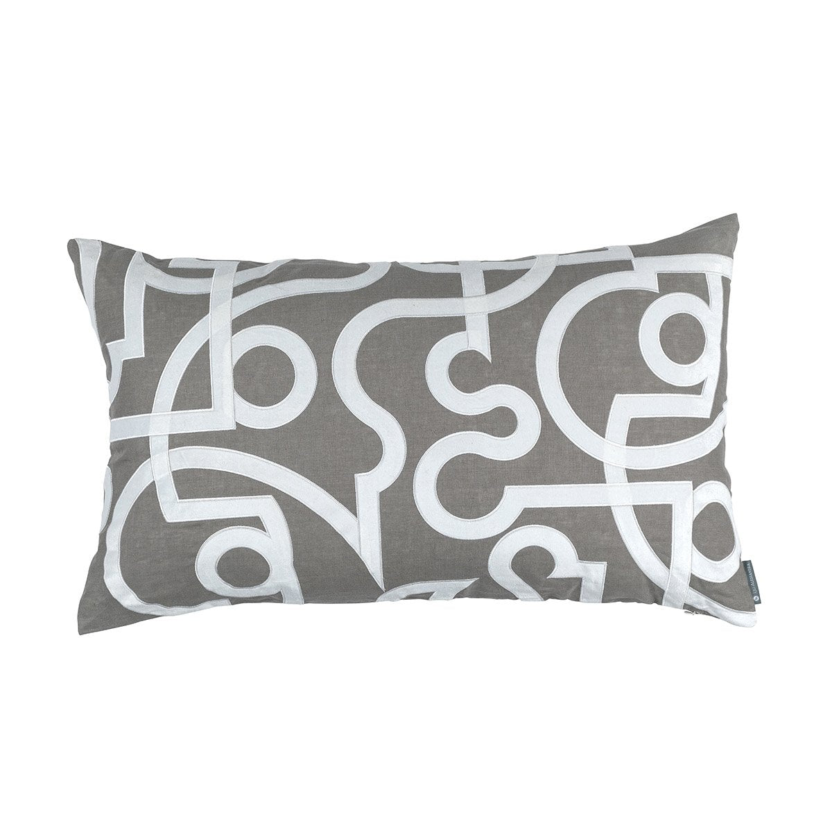 Geo Light Grey Lumbar Pillow by Lili Alessandra | Fig Fine Linens and Home