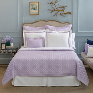 Matouk Ava Violet Bedding Quilts & Shams - Fig Linens
