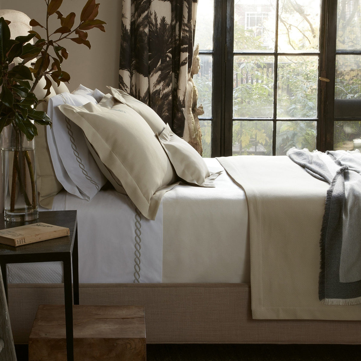 Elliot Pique Linen Bedding by Matouk - Fig Linens and Home