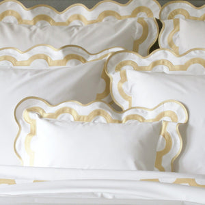 fig linens - matouk bedding - mirasol honey sheets and shams