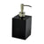 Fig Linens - Mike + Ally Black Ice Bathroom Accessories - Soap pump with silver