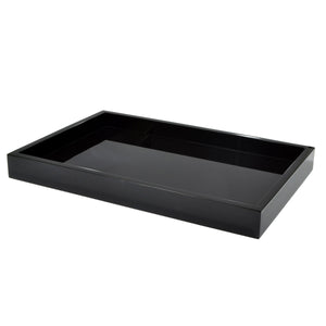 Fig Linens - Mike + Ally Black Ice Bathroom Accessories - Large Vanity Tray