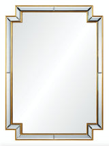 Mirror Image Home - Distressed Gold Leaf Mirror Framed Wall Mirror | Fig Linens