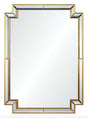 Mirror Image Home - Distressed Gold Leaf Mirror Framed Wall Mirror | Fig Linens