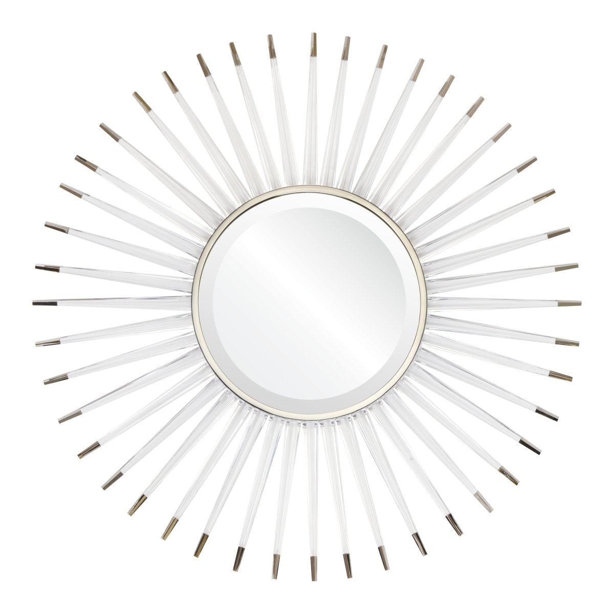 Acrylic & Nickel Starburst Mirror by Mirror Image Home | Fig Linens