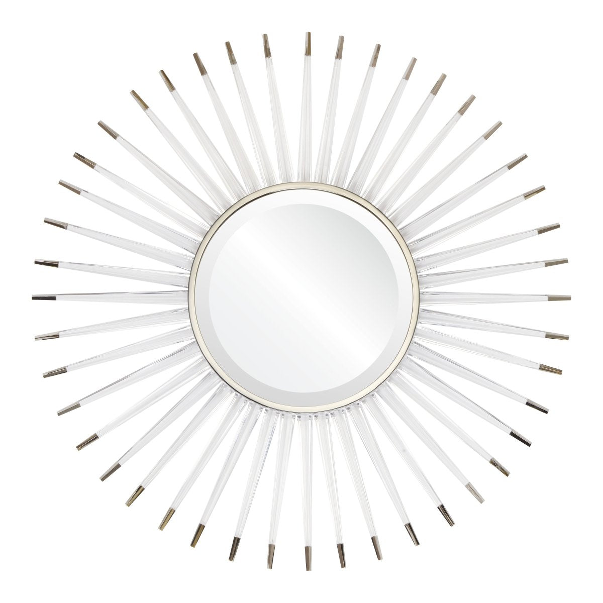Acrylic & Nickel Starburst Mirror by Mirror Image Home | Fig Linens