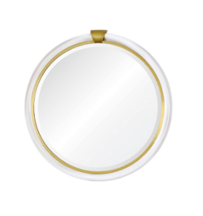 Mirror Image Home - Acrylic &amp; Brass Round Wall Mirror | Fig Linens