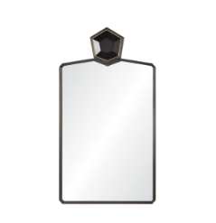 Mirror Image Home - Faceted Leather Wall Mirror by Celerie Kemble | Fig Linens