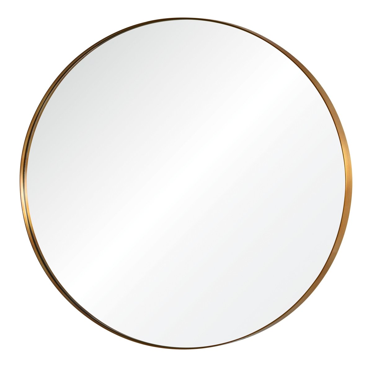 Antiqued Light Bronze Round Mirror by Mirror Image Home| Fig Linens