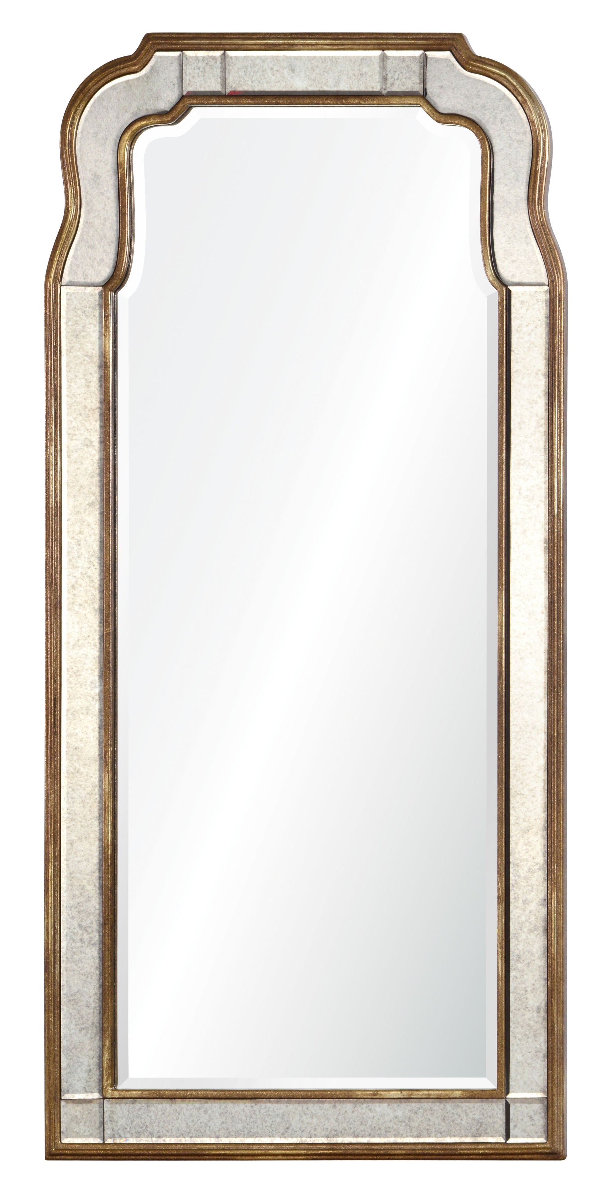 Hadspen Antiqued Gold Queen Anne Mirror by Michael S. Smith | Fig Linens