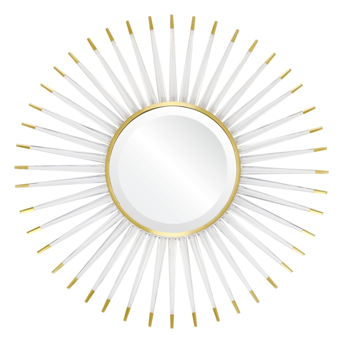 Acrylic & Brass Starburst Mirror by Mirror Image Home | Fig Linens