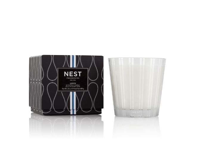Linen 3-Wick Candle by Nest | Fig Linens 