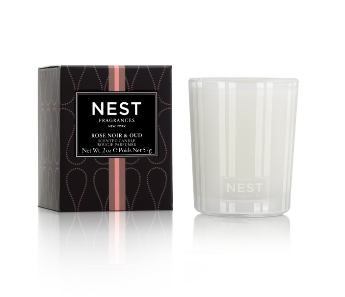 Fig Linens - Nest Fragrances - Rose Noir and Oud Votive Candle