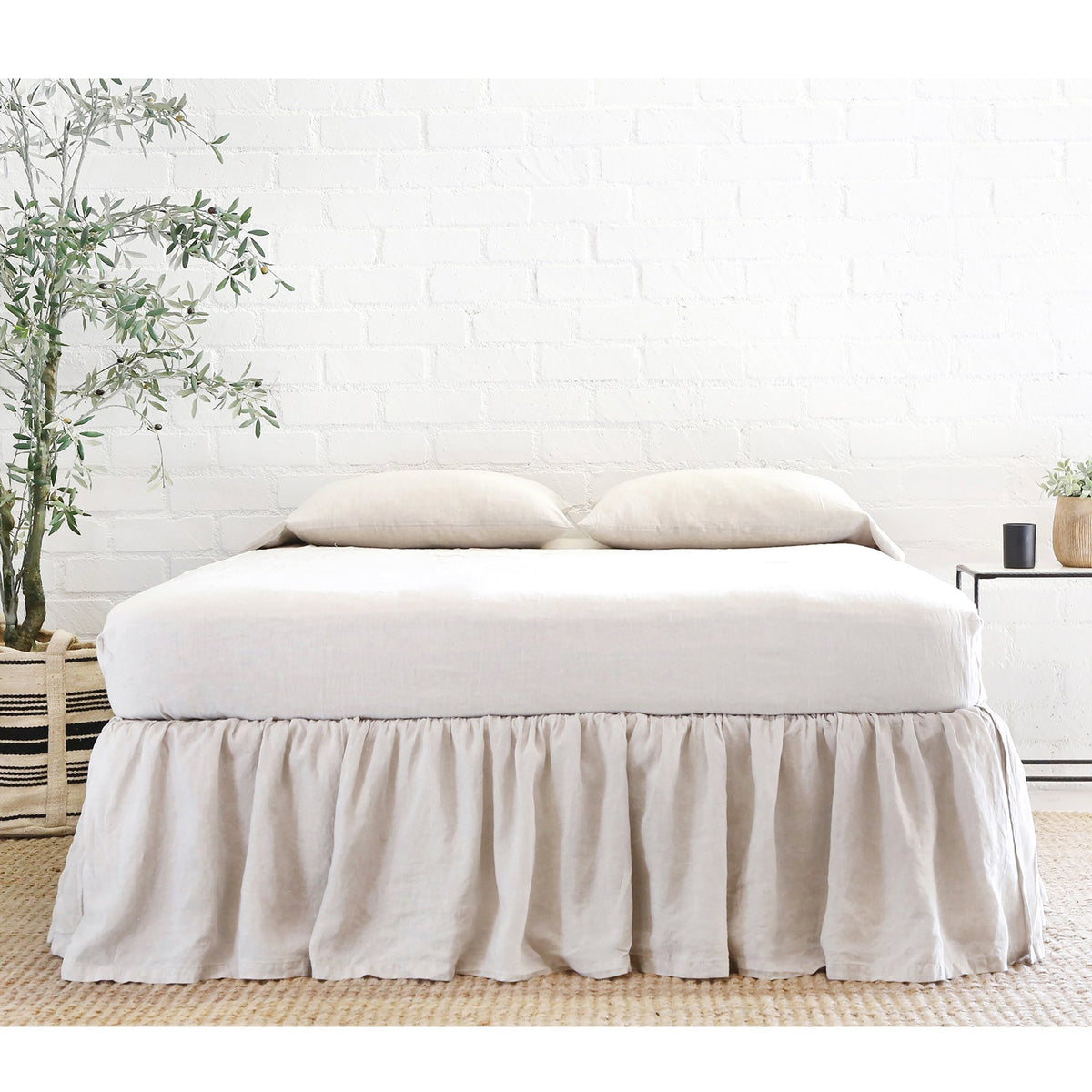 Pom Pom at Home - Flax Linen Gathered Bed Skirt | Fig Linens