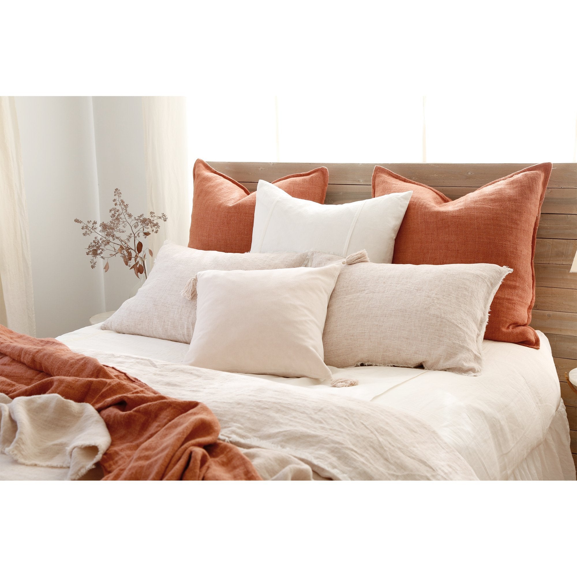 Pom Pom at Home - Montauk Terra Cotta Large Euro Pillow - Fig Linens