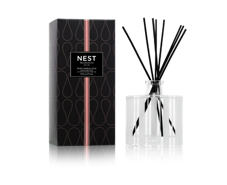 Fig Linens - Nest Fragrances - Rose Noir and Oud Reed Diffuser