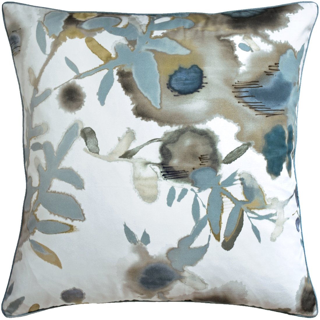 Open Spaces Pillow in Beige &amp; Teal by Ryan Studio | Fig Linens