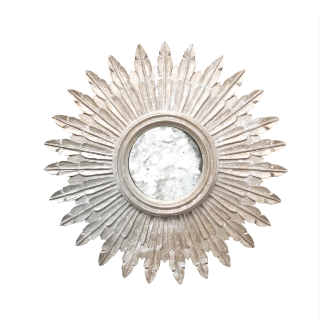 Santo Silver Starburst Mirror by Worlds Away | Fig Linens and Home