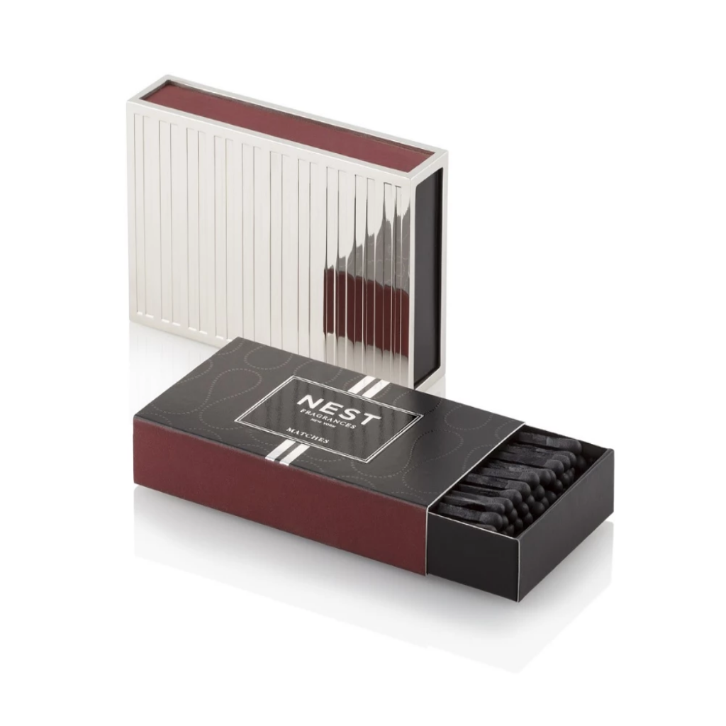 Nest Silver Matchbox Holder with Matches | Fig Linens and Home