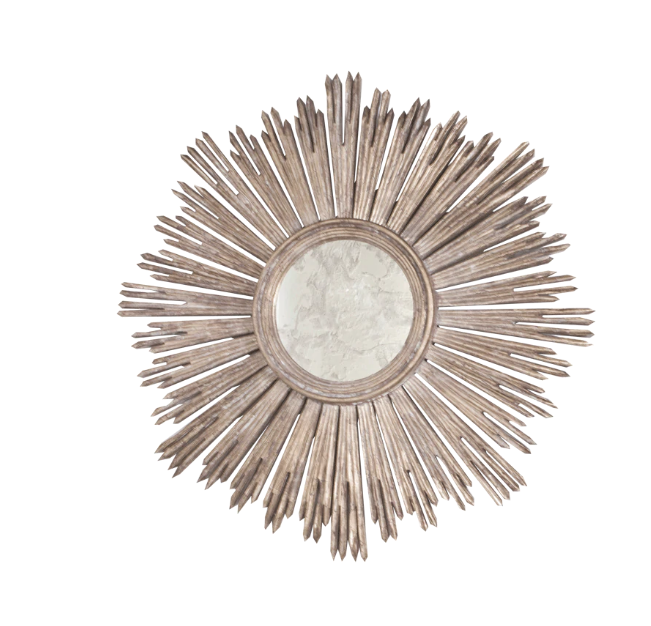 Margeaux Silver Starburst Mirror by Worlds Away | Fig Linens and Home